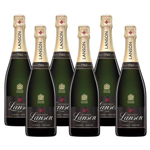 Crate of 6 Lanson Le Black Creation 257 Brut Champagne 75cl